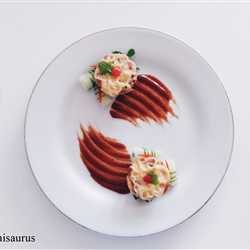 layered indomie schotel with bbq sauce